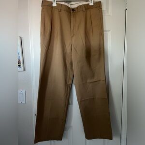 l.l. bean men’s double l classic fit khaki camel brown tan dress pants